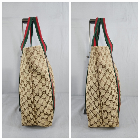 GUCCI GG Canvas Web Tote Bag - Picture 8 of 16